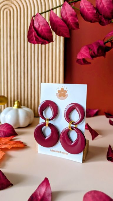 boucle-oreille-bordeaux-pendante